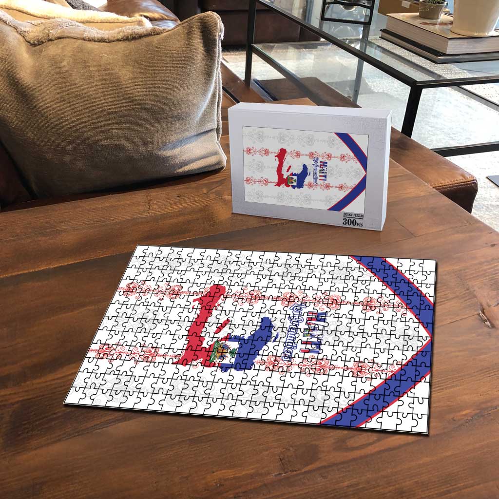 Haiti Football Puzzle Les Grenadiers Veve Vodou White - Wonder Print Shop