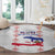 Haiti Football Round Carpet Les Grenadiers Veve Vodou White - Wonder Print Shop
