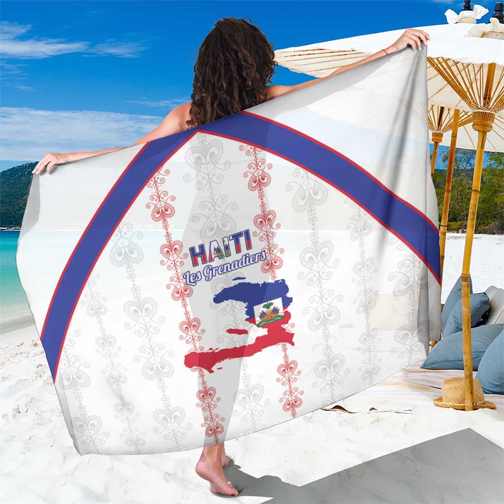 Haiti Football Sarong Les Grenadiers Veve Vodou White - Wonder Print Shop