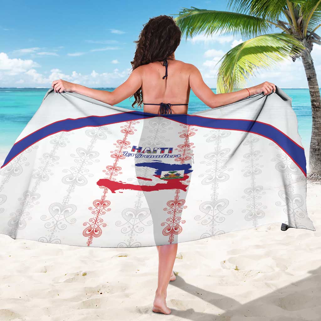 Haiti Football Sarong Les Grenadiers Veve Vodou White - Wonder Print Shop