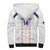 Custom Haiti Football Sherpa Hoodie Les Grenadiers Veve Vodou White - Wonder Print Shop