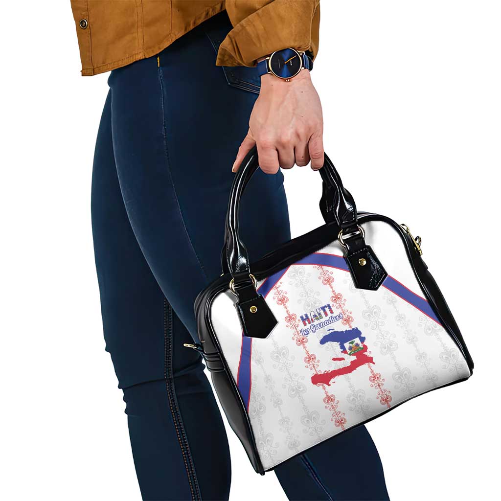 Haiti Football Shoulder Handbag Les Grenadiers Veve Vodou White - Wonder Print Shop