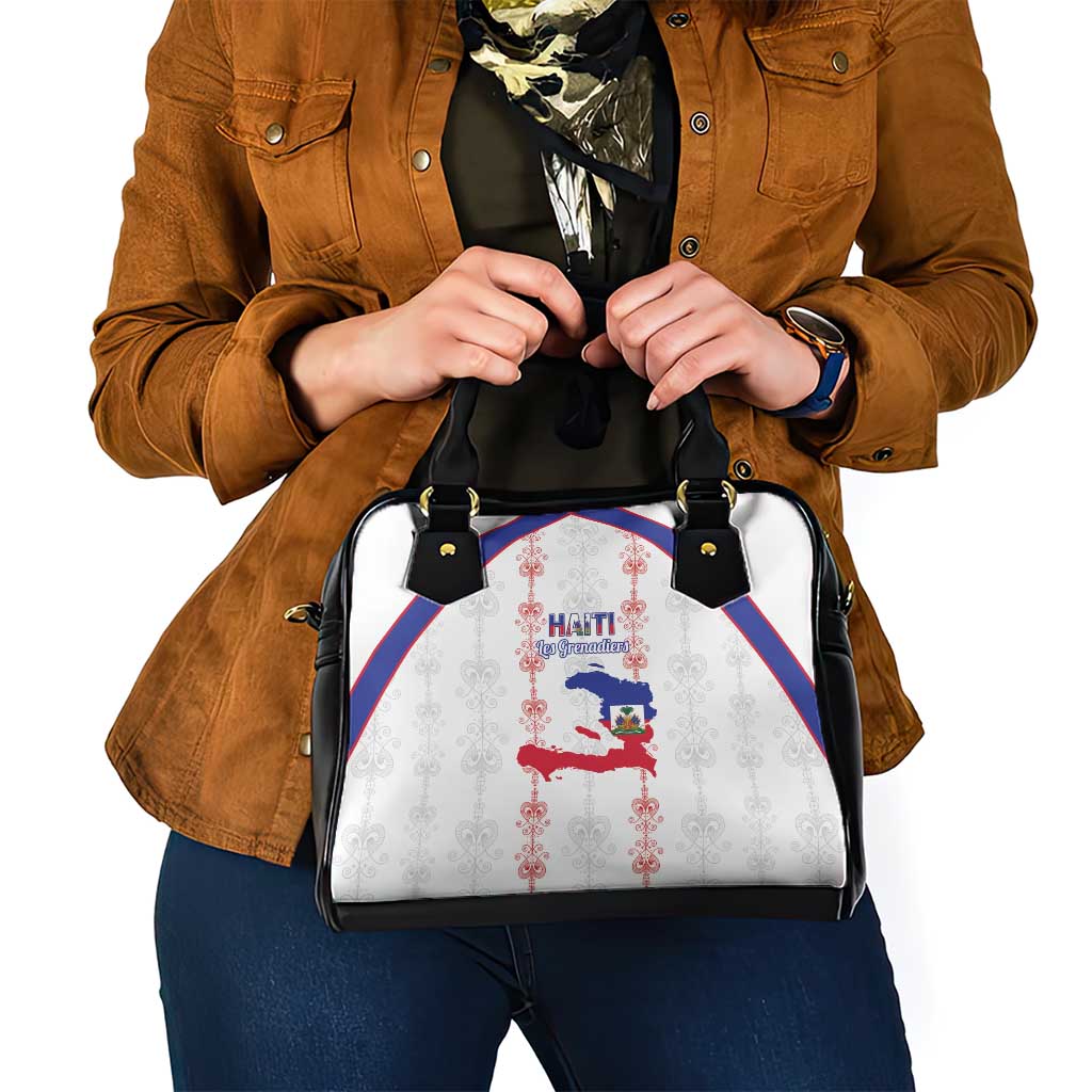 Haiti Football Shoulder Handbag Les Grenadiers Veve Vodou White - Wonder Print Shop