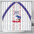 Haiti Football Shower Curtain Les Grenadiers Veve Vodou White - Wonder Print Shop