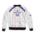 Custom Haiti Football Sleeve Zip Bomber Jacket Les Grenadiers Veve Vodou White - Wonder Print Shop