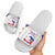 Haiti Football Slide Sandals Les Grenadiers Veve Vodou White - Wonder Print Shop