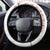 Haiti Football Steering Wheel Cover Les Grenadiers Veve Vodou White - Wonder Print Shop