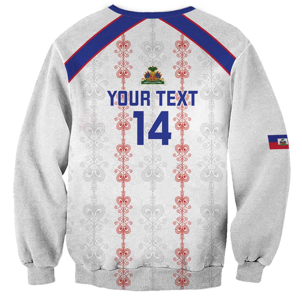 Custom Haiti Football Sweatshirt Les Grenadiers Veve Vodou White - Wonder Print Shop