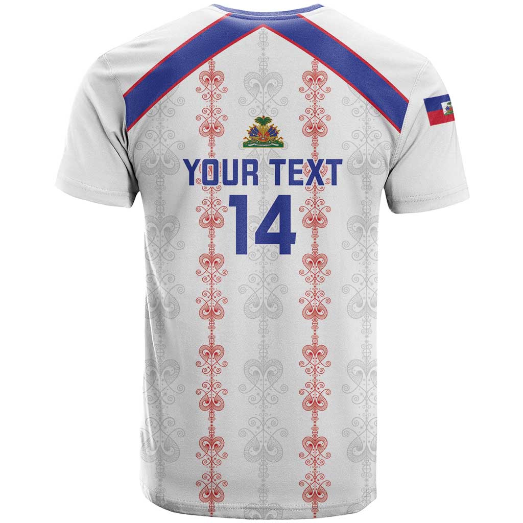 Custom Haiti Football T Shirt Les Grenadiers Veve Vodou White - Wonder Print Shop