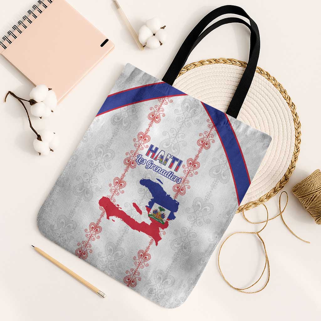 Haiti Football Tote Bag Les Grenadiers Veve Vodou White - Wonder Print Shop
