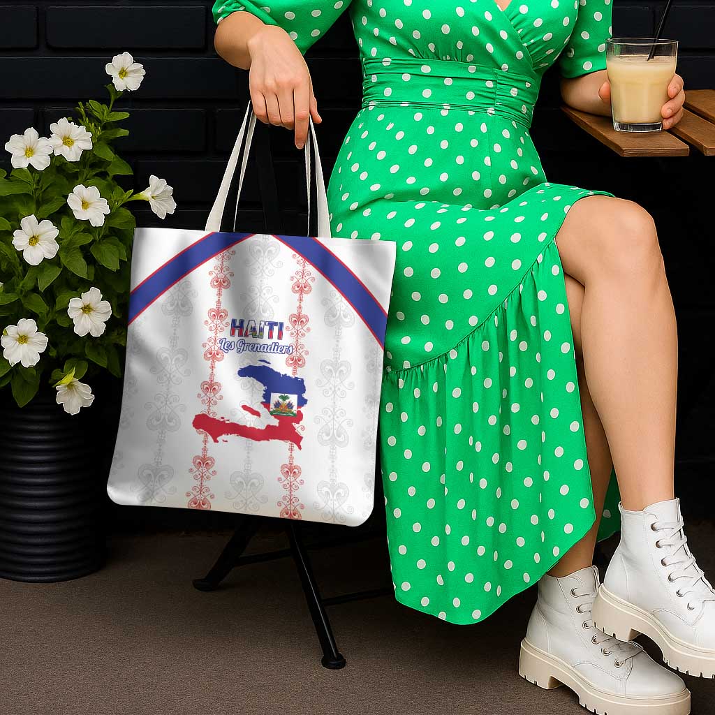 Haiti Football Tote Bag Les Grenadiers Veve Vodou White - Wonder Print Shop
