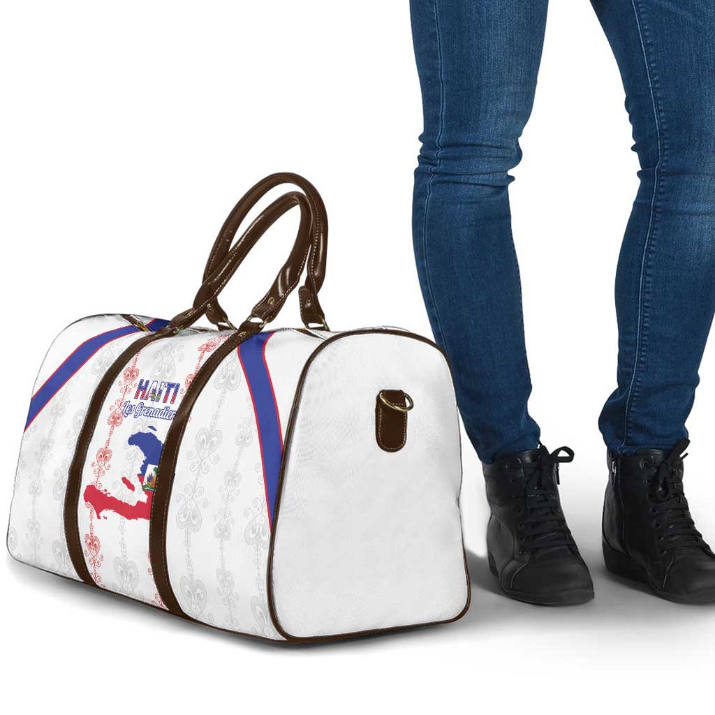 Haiti Football Travel Bag Les Grenadiers Veve Vodou White - Wonder Print Shop