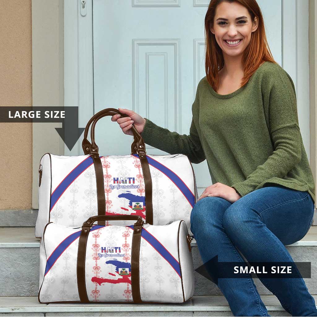 Haiti Football Travel Bag Les Grenadiers Veve Vodou White - Wonder Print Shop