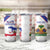 Custom Haiti Football Tumbler Cup Les Grenadiers Veve Vodou White - Wonder Print Shop