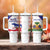 Custom Haiti Football Tumbler With Handle Les Grenadiers Veve Vodou White - Wonder Print Shop