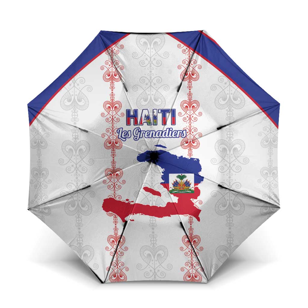 Haiti Football Umbrella Les Grenadiers Veve Vodou White - Wonder Print Shop
