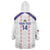 Custom Haiti Football Wearable Blanket Hoodie Les Grenadiers Veve Vodou White - Wonder Print Shop