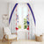 Haiti Football Window Curtain Les Grenadiers Veve Vodou White - Wonder Print Shop
