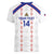 Custom Haiti Football Women V-Neck T-Shirt Les Grenadiers Veve Vodou White - Wonder Print Shop