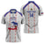 Custom Haiti Football Zipper Polo Shirt Les Grenadiers Veve Vodou White - Wonder Print Shop