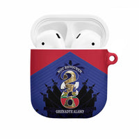 Les Grenadiers Haiti Football AirPods Case 2026 Nou Retounen Blue Version - Wonder Print Shop