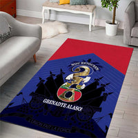 Les Grenadiers Haiti Football Area Rug 2026 Nou Retounen Blue Version - Wonder Print Shop
