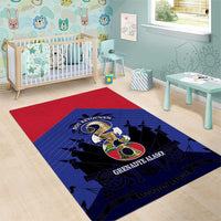 Les Grenadiers Haiti Football Area Rug 2026 Nou Retounen Blue Version - Wonder Print Shop