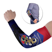 Personalized Les Grenadiers Haiti Football Arm Sleeves 2026 Nou Retounen Blue Version - Wonder Print Shop