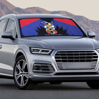 Les Grenadiers Haiti Football Auto Sun Shade 2026 Nou Retounen Blue Version - Wonder Print Shop