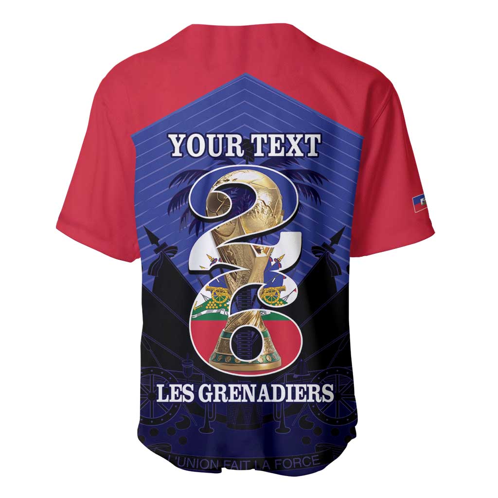 Personalized Les Grenadiers Haiti Football Baseball Jersey 2026 Nou Retounen Blue Version - Wonder Print Shop