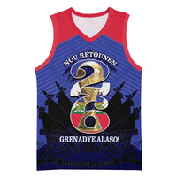 Personalized Les Grenadiers Haiti Football Basketball Jersey 2026 Nou Retounen Blue Version - Wonder Print Shop