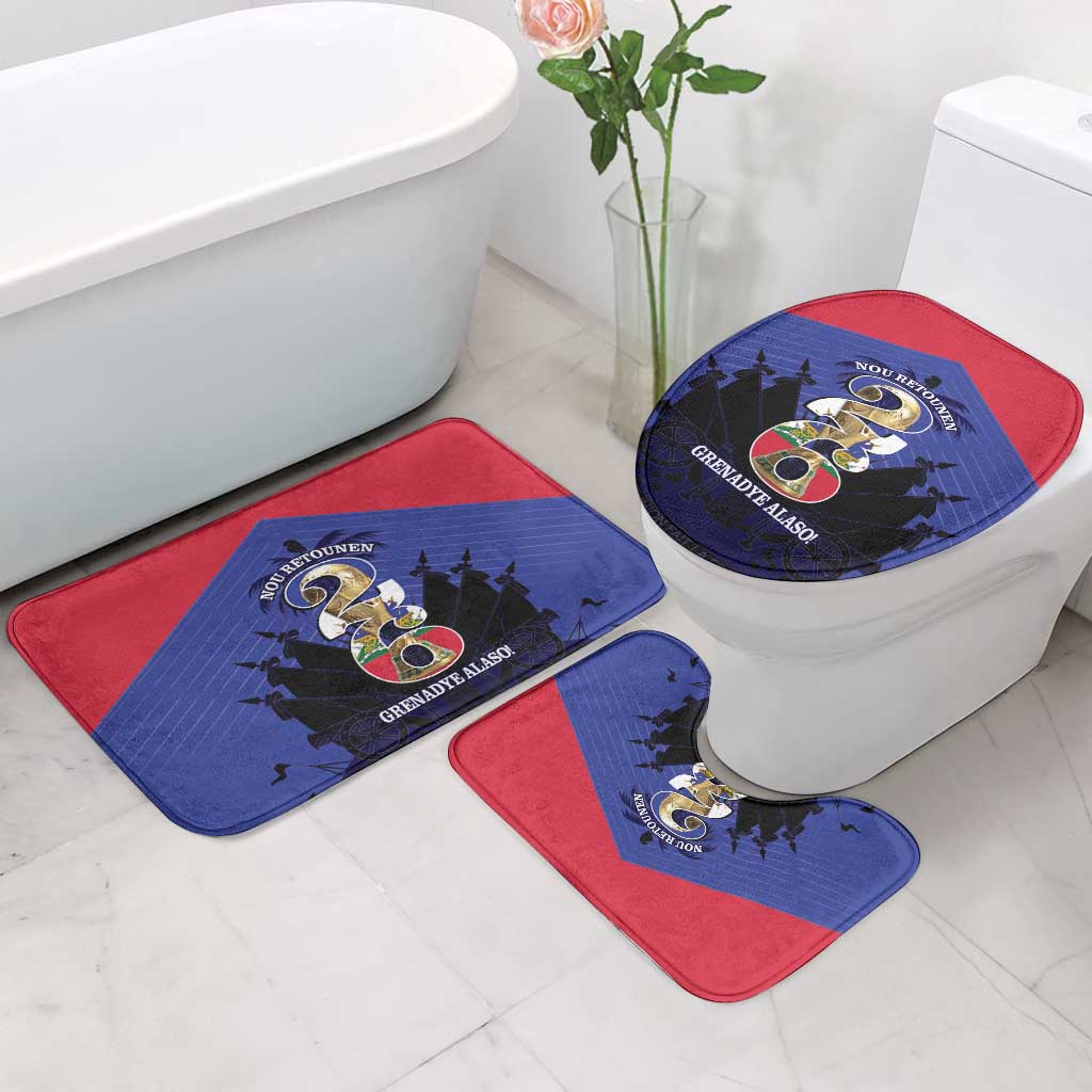 Les Grenadiers Haiti Football Bathroom Set 2026 Nou Retounen Blue Version - Wonder Print Shop
