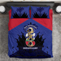 Les Grenadiers Haiti Football Bedding Set 2026 Nou Retounen Blue Version - Wonder Print Shop
