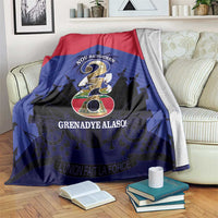 Les Grenadiers Haiti Football Blanket 2026 Nou Retounen Blue Version - Wonder Print Shop