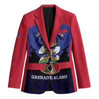 Personalized Les Grenadiers Haiti Football Blazer 2026 Nou Retounen Blue Version - Wonder Print Shop