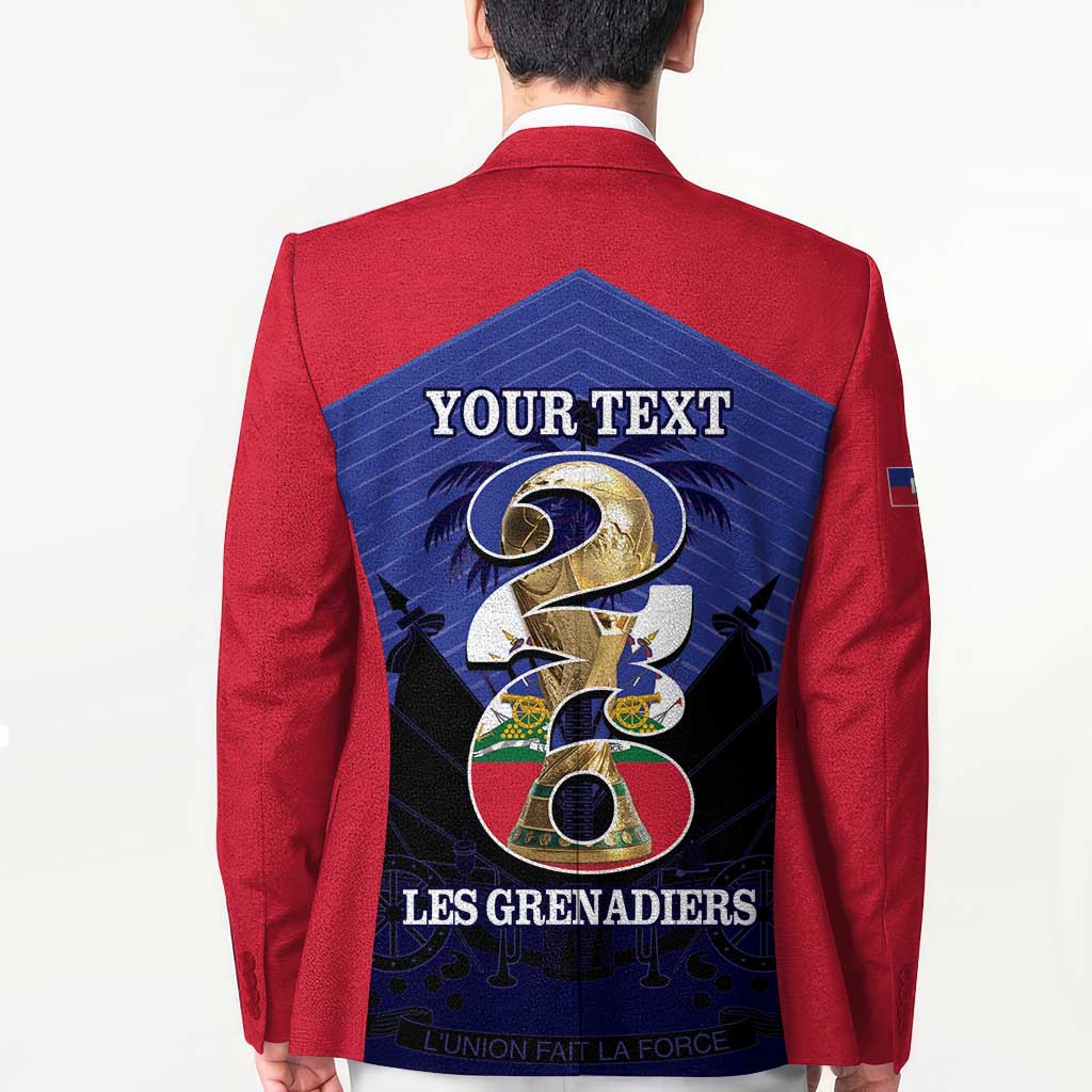 Personalized Les Grenadiers Haiti Football Blazer 2026 Nou Retounen Blue Version - Wonder Print Shop