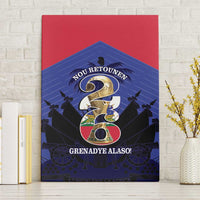 Les Grenadiers Haiti Football Canvas Wall Art 2026 Nou Retounen Blue Version - Wonder Print Shop