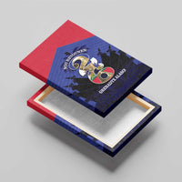 Les Grenadiers Haiti Football Canvas Wall Art 2026 Nou Retounen Blue Version - Wonder Print Shop