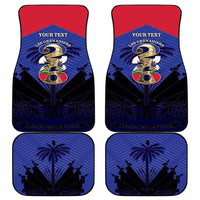 Personalized Les Grenadiers Haiti Football Car Mats 2026 Nou Retounen Blue Version - Wonder Print Shop