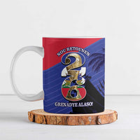 Personalized Les Grenadiers Haiti Football Ceramic Mug 2026 Nou Retounen Blue Version - Wonder Print Shop