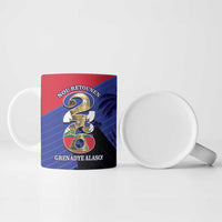 Personalized Les Grenadiers Haiti Football Ceramic Mug 2026 Nou Retounen Blue Version - Wonder Print Shop