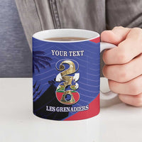 Personalized Les Grenadiers Haiti Football Ceramic Mug 2026 Nou Retounen Blue Version - Wonder Print Shop