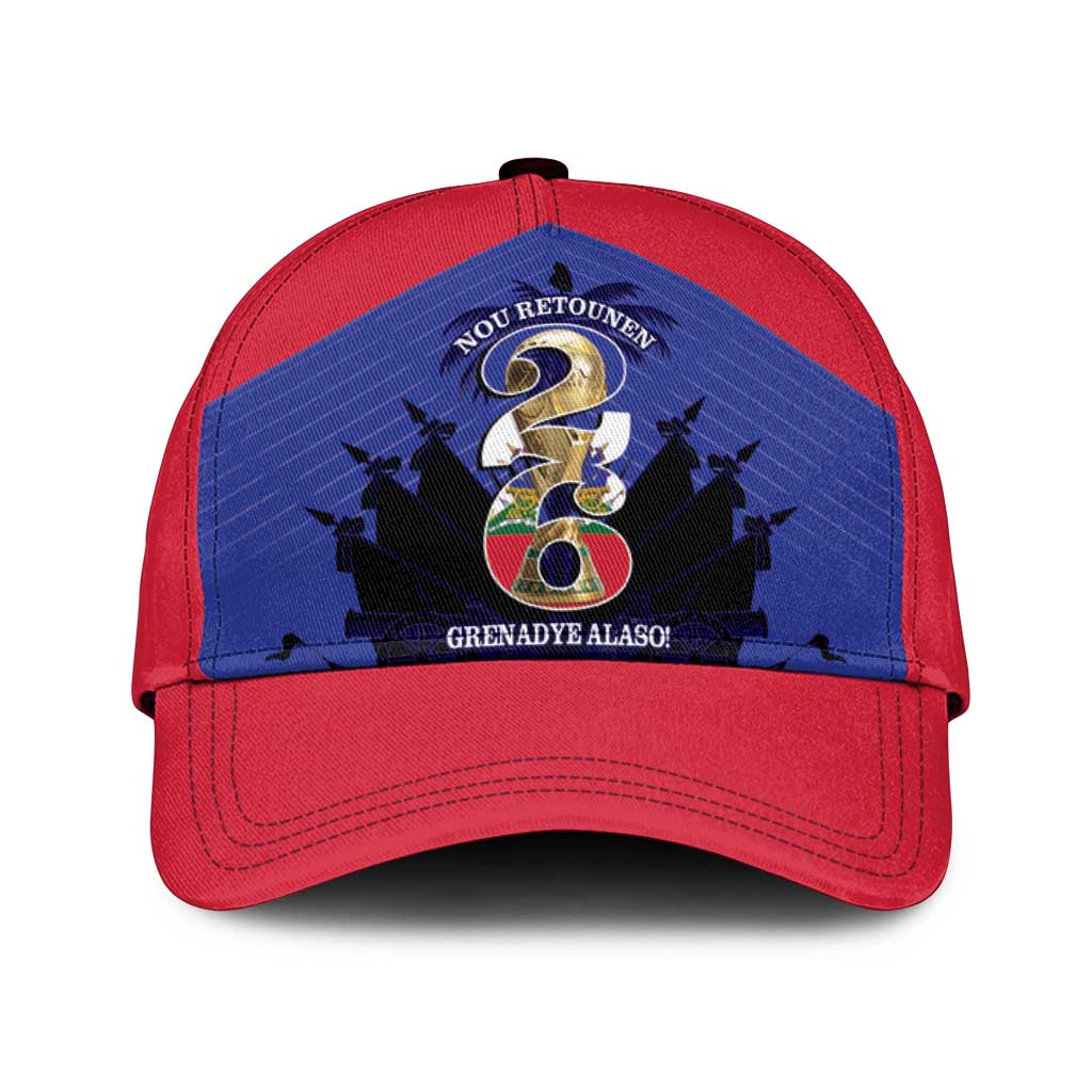Les Grenadiers Haiti Football Classic Cap 2026 Nou Retounen Blue Version - Wonder Print Shop
