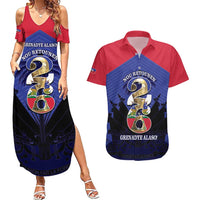 Personalized Les Grenadiers Haiti Football Couples Matching Summer Maxi Dress and Hawaiian Shirt 2026 Nou Retounen Blue Version - Wonder Print Shop