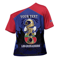 Personalized Les Grenadiers Haiti Football Cross Shoulder Shirt 2026 Nou Retounen Blue Version - Wonder Print Shop