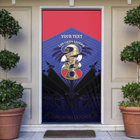 Personalized Les Grenadiers Haiti Football Door Cover 2026 Nou Retounen Blue Version - Wonder Print Shop