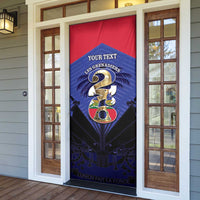 Personalized Les Grenadiers Haiti Football Door Cover 2026 Nou Retounen Blue Version - Wonder Print Shop
