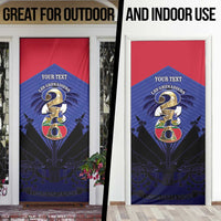 Personalized Les Grenadiers Haiti Football Door Cover 2026 Nou Retounen Blue Version - Wonder Print Shop