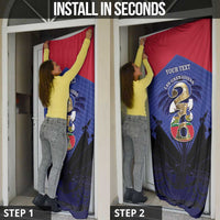 Personalized Les Grenadiers Haiti Football Door Cover 2026 Nou Retounen Blue Version - Wonder Print Shop