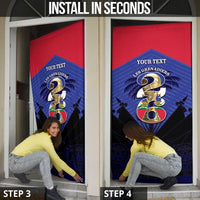 Personalized Les Grenadiers Haiti Football Door Cover 2026 Nou Retounen Blue Version - Wonder Print Shop